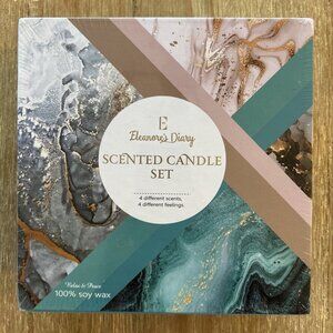 ELEANORE'S DIARY Scented Candles SET OF 4 Different Scents 100% Soy Wax NEW